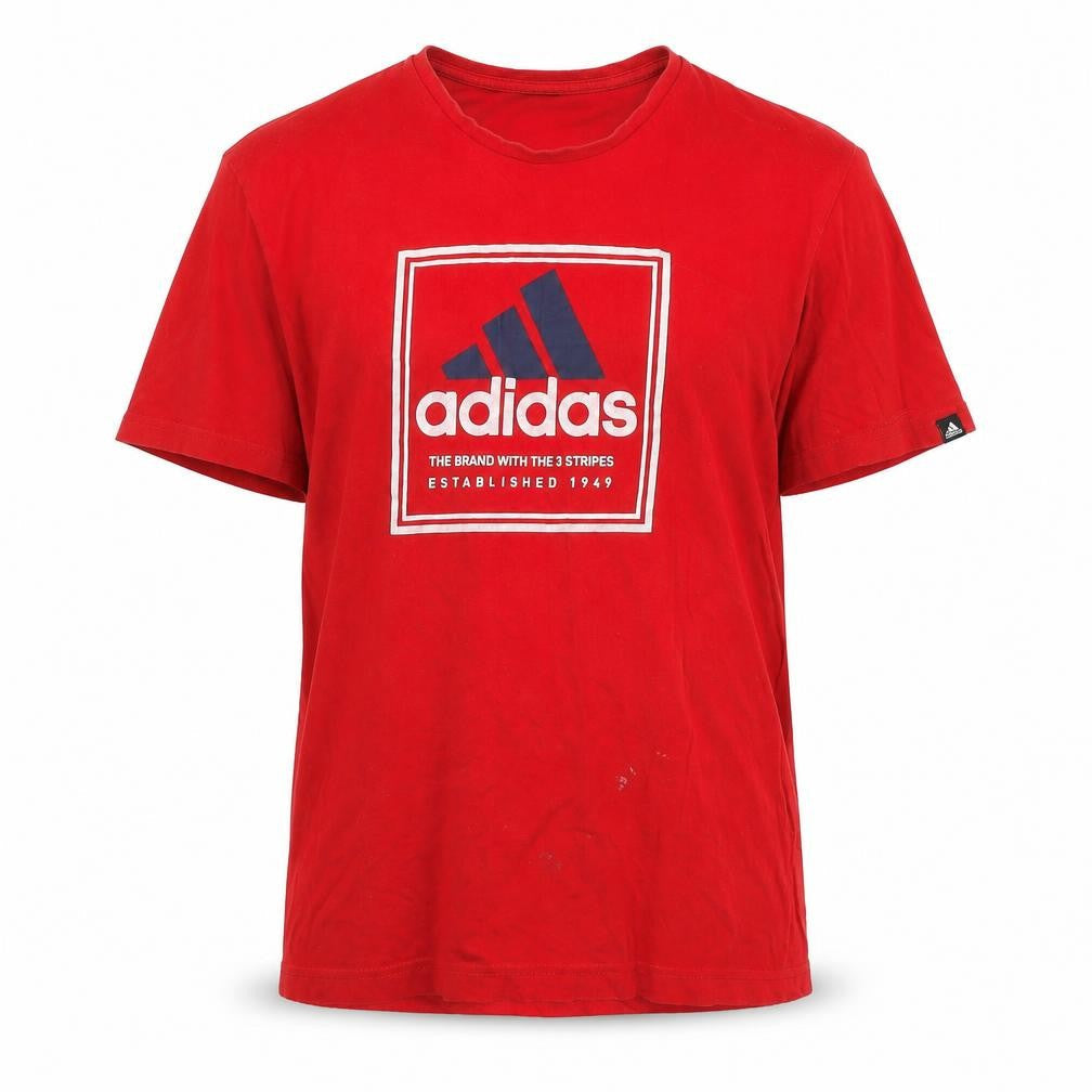 Mens UK Size L adidas Red  Cotton T-Shirt