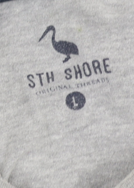 STH SHORE Men's Grey Vintage Car Print T-Shirt L