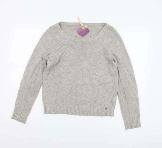 White Stuff Women's Grey Pullover Jumper Size 10