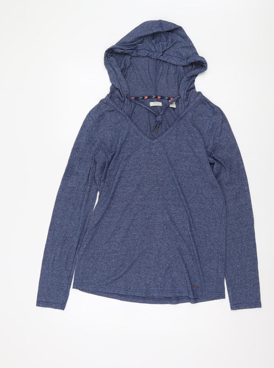 O'Neill Women's Blue Hooded Long Sleeve Top Size 12