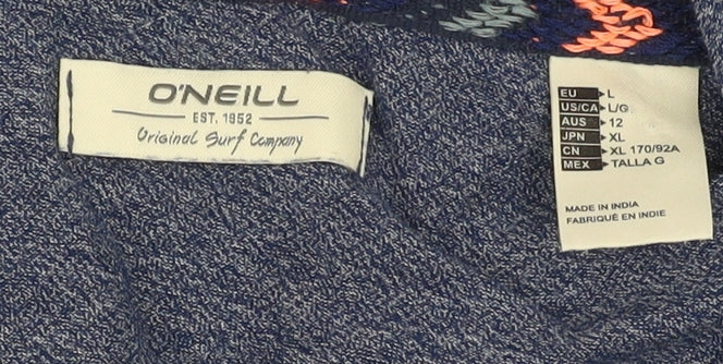 O'Neill Women's Blue Hooded Long Sleeve Top Size 12