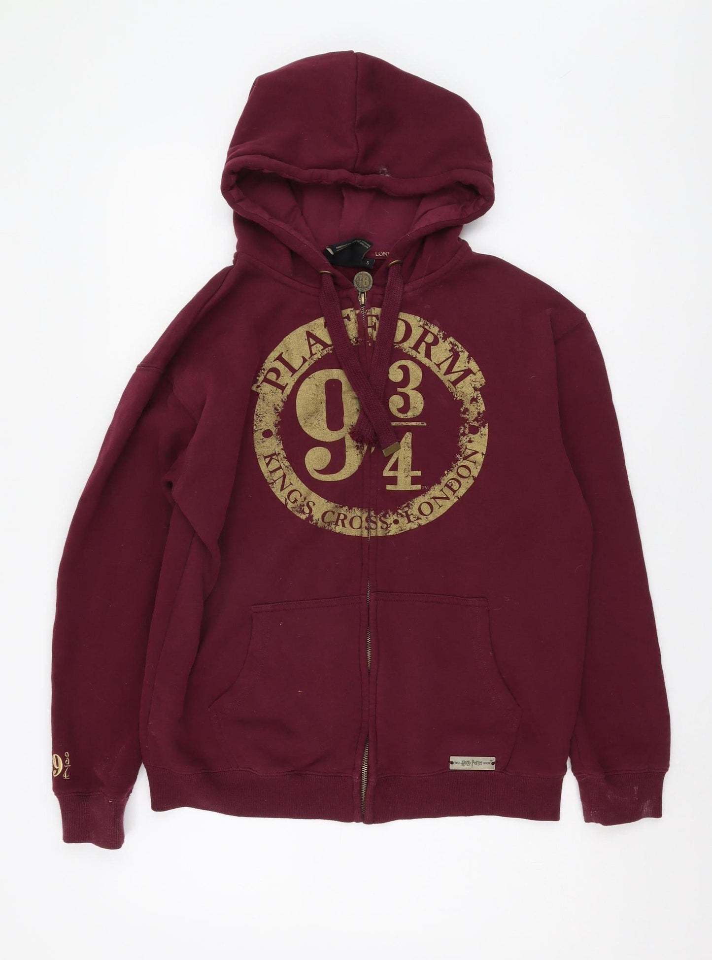 Harry Potter Red Unisex Adults Full Zip Hoodie S