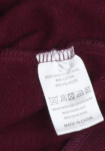 Harry Potter Red Unisex Adults Full Zip Hoodie S