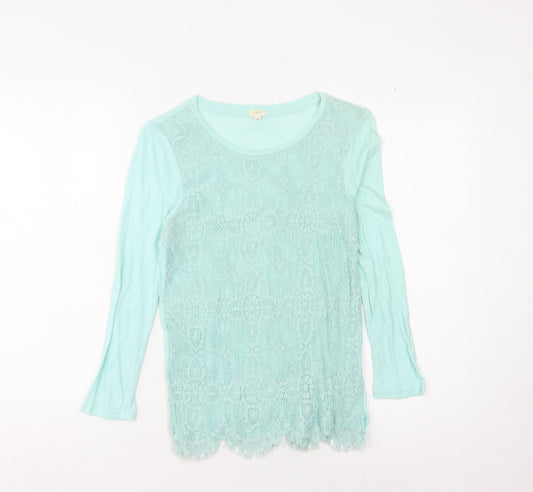 J.Crew Women's Blue Lace Blouse Size S