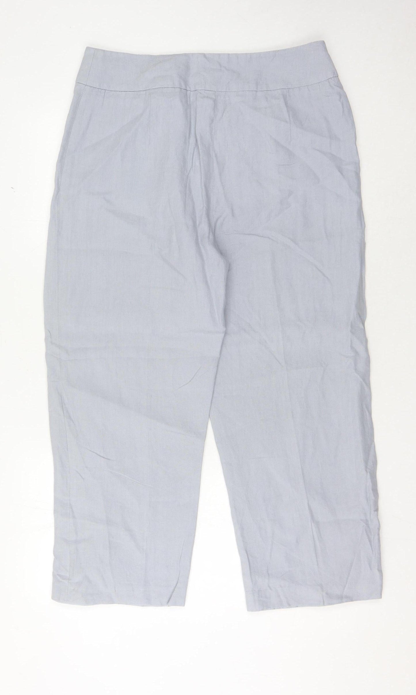 Eastex Women’s Grey Linen Trousers, Size 14