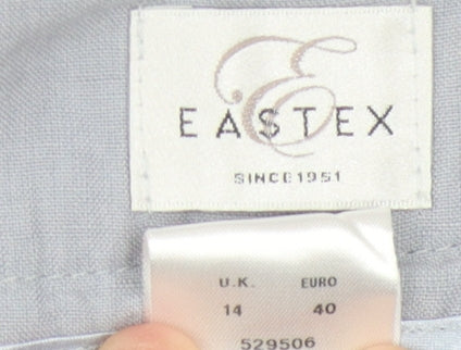 Eastex Women’s Grey Linen Trousers, Size 14