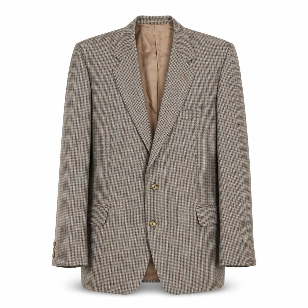 Mens 44 Chest Regular Magee Brown Two-Button Blazer