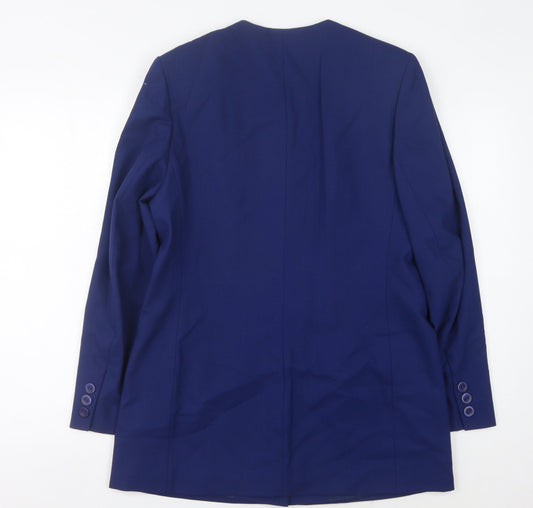 Alexon Women's Blue Wool Long Suit Jacket Size 12