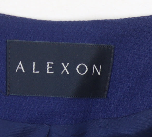 Alexon Women's Blue Wool Long Suit Jacket Size 12