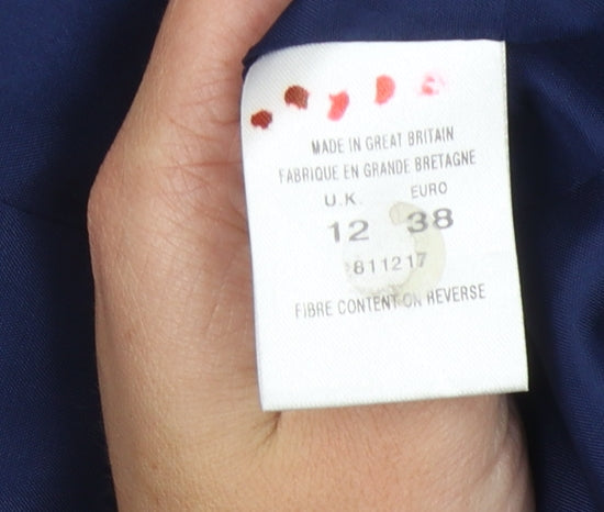 Alexon Women's Blue Wool Long Suit Jacket Size 12