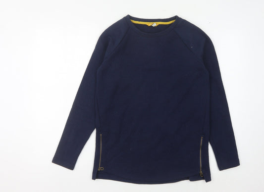 Joules Women's Blue 2XS Pullover Sweatshirt with Zips