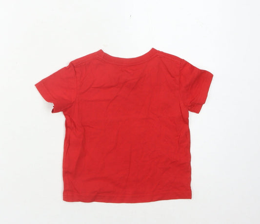 Quiksilver Boys Red Graphic Print T-Shirt 3 Years