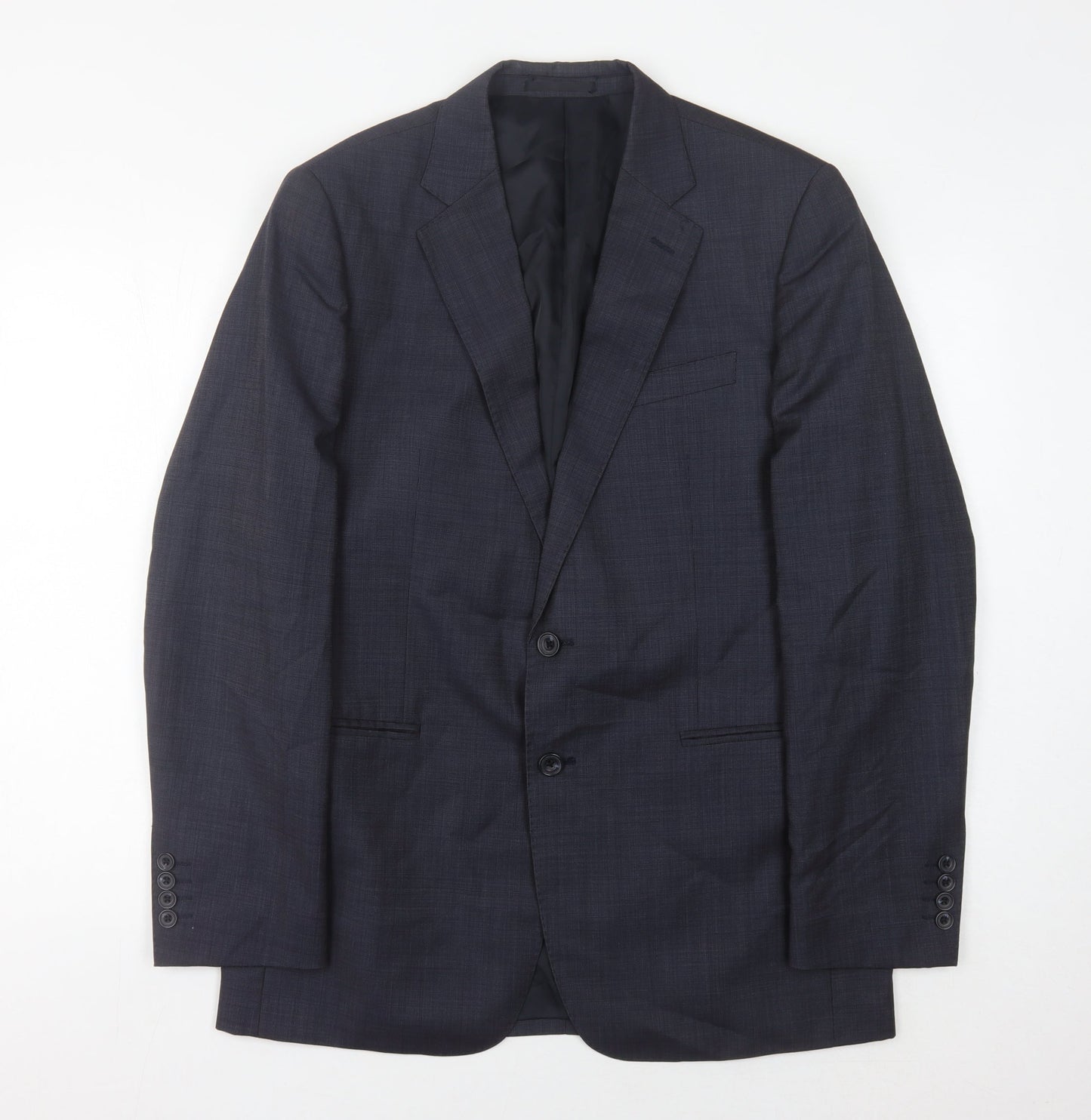 Jaeger Men's Blue Blazer 40R Notch Lapel Formal