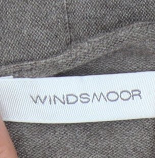 Windsmoor Women's Brown Wrap Jumper, M, Studded V-Neck