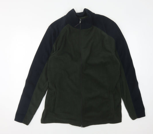 Pierre Cardin Men's Green XL Basic Fleece Jacket