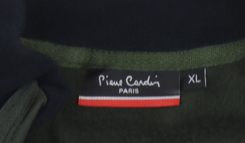 Pierre Cardin Men's Green XL Basic Fleece Jacket