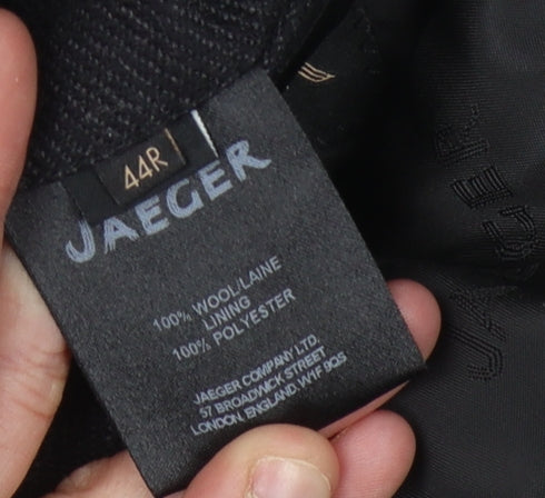 Jaeger Men's Black Blazer 44R - Classic Wool Jacket