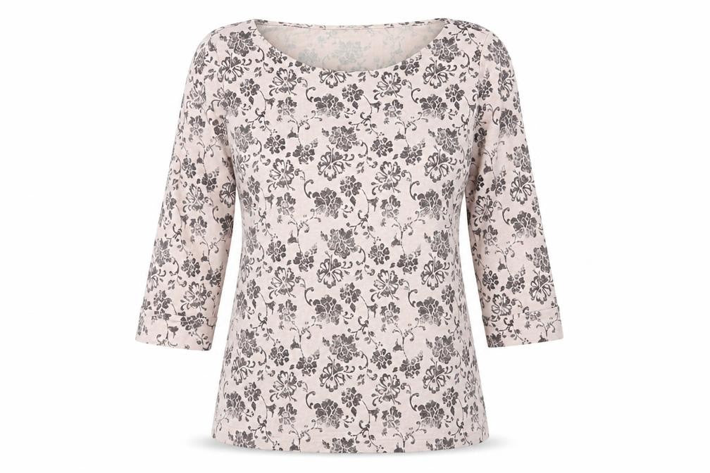 Marks and Spencer Women's Ivory Floral Blouse, Size 14