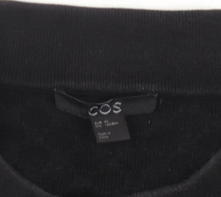 COS Women's Black Cardigan XS Collared Casual
