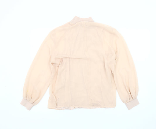Reiss Women's Beige High Neck Blouse - Size S