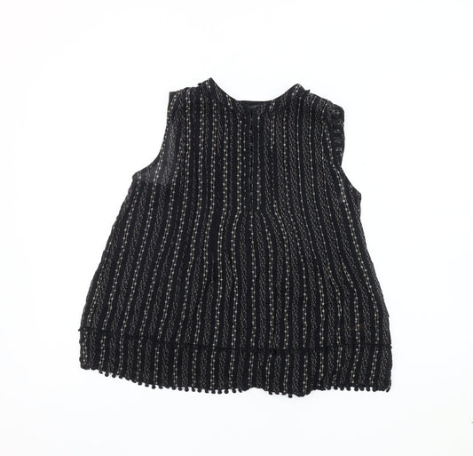 Scotch & Soda Women's Black Striped Blouse, Size S