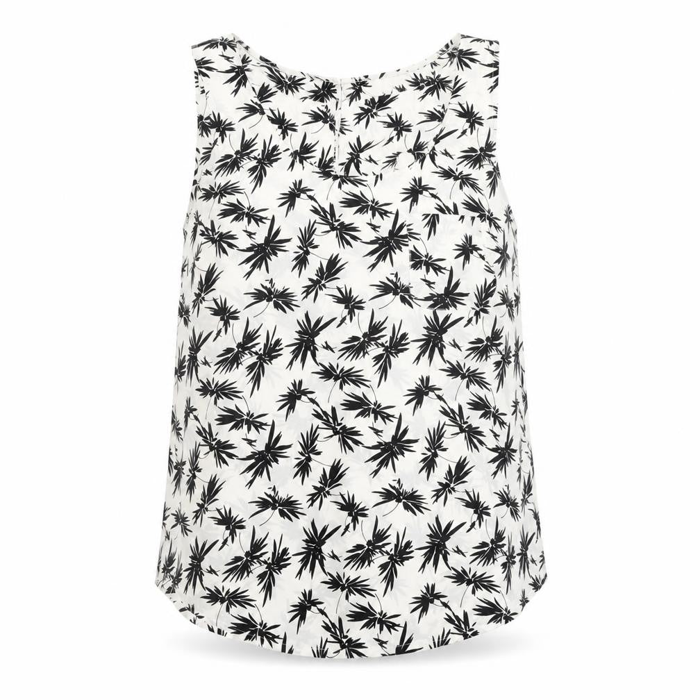 Oasis Women's Black Floral Tank Top Size 10