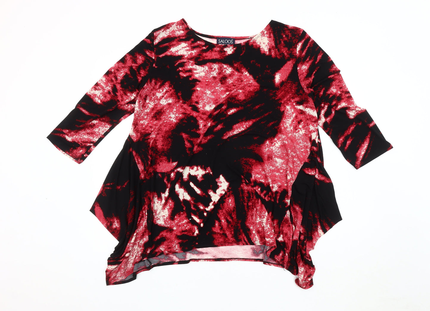 Saloos Women's Red Abstract Tunic, Size 18