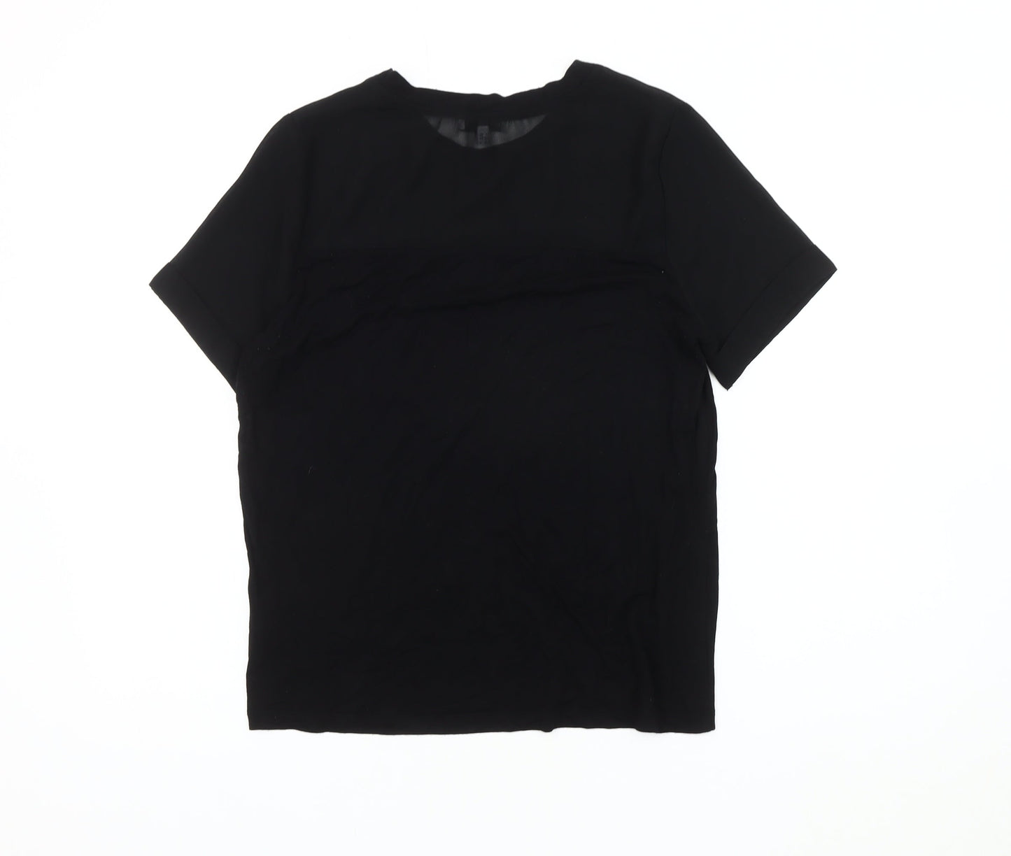 Warehouse Women's Black Short Sleeve Top Size 10