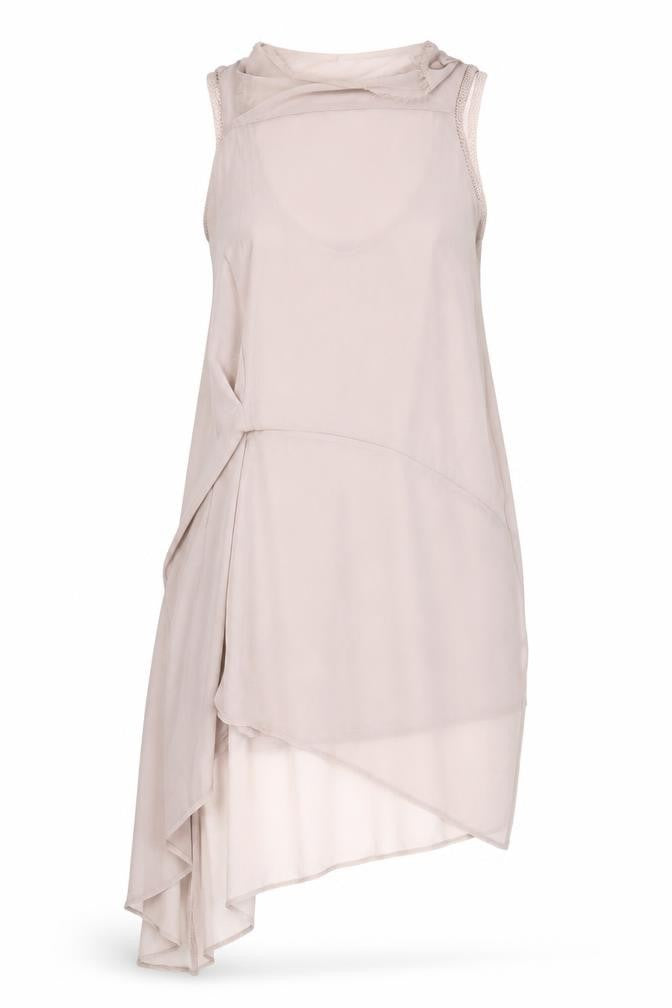 Zara Women's Grey Asymmetric Sleeveless Dress M