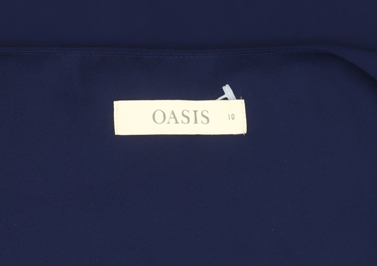 Oasis Women's Blue Sleeveless V-Neck Tank Top Size 10