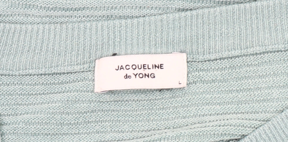 Jacqueline de Yong Women's Blue Crew Neck Pullover Jumper L