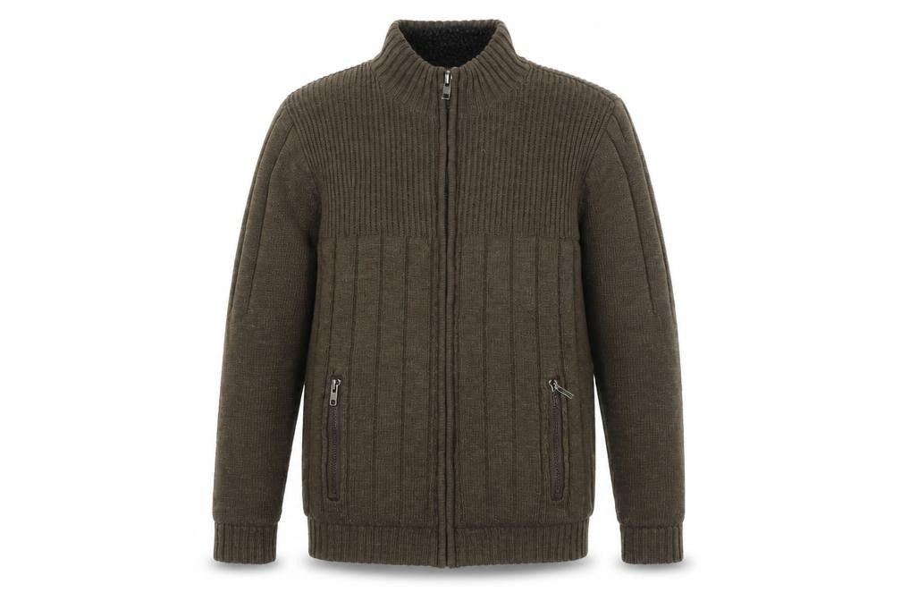Trait Men's Brown XL Basic Jacket Full Zip Lined