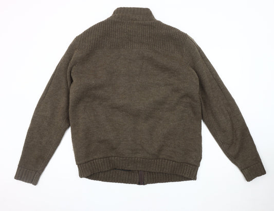 Trait Men's Brown XL Basic Jacket Full Zip Lined