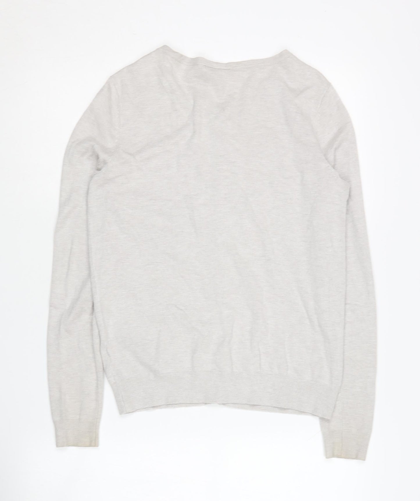 Warehouse Women's Grey Cardigan M Crew Neck Button