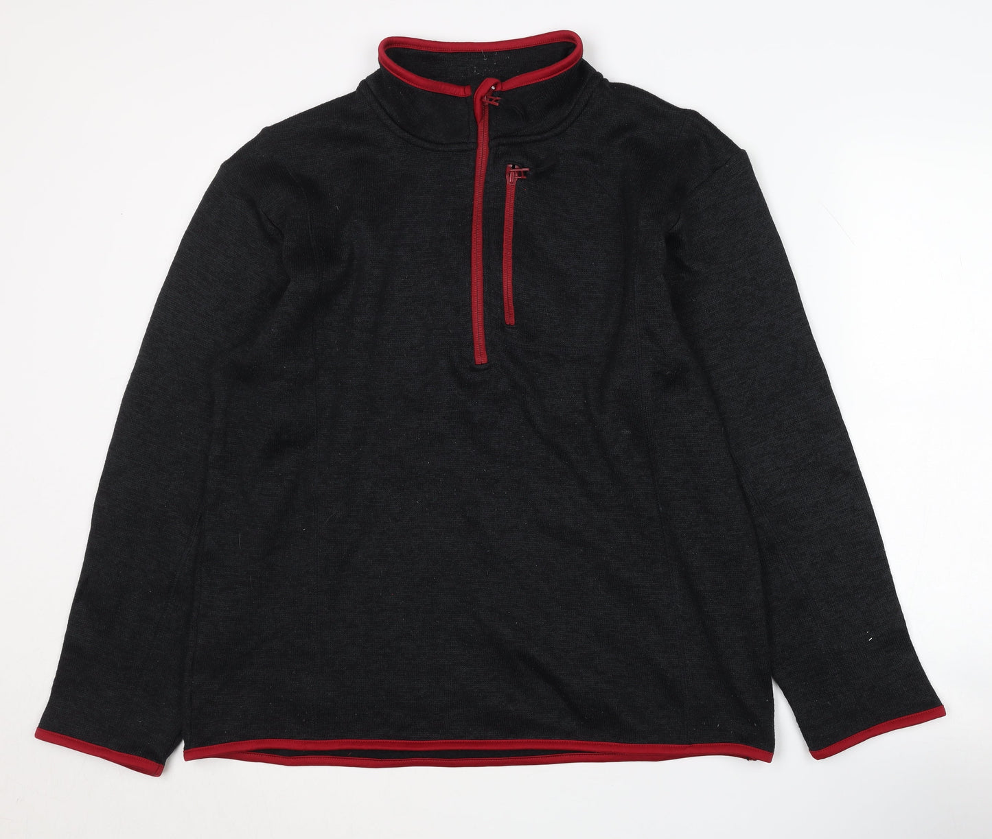 Crane Men's Black 1/4 Zip Sweatshirt - Large