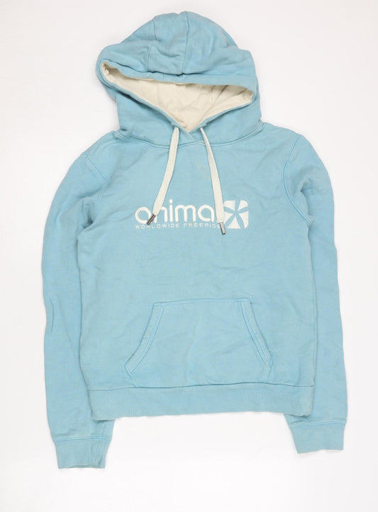 Animal Blue Cotton Hoodie for Women, Size 10, Pullover Style