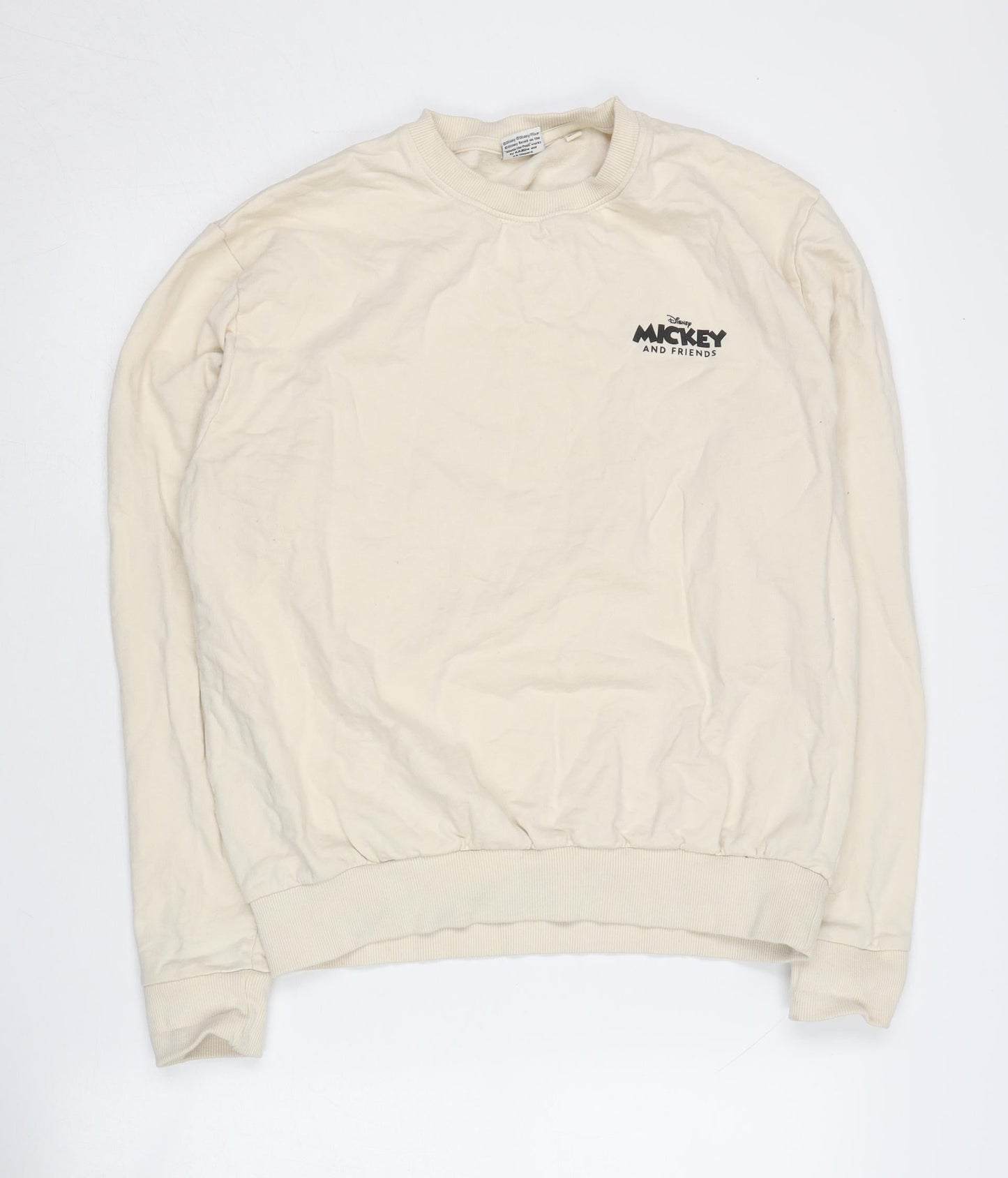 Disney Women Beige M Sweatshirt Mickey Friends Graphic