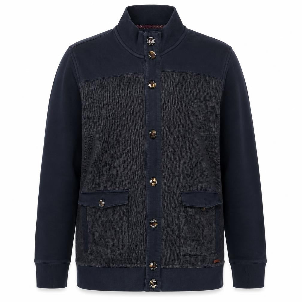 Unisex Adultss UK Size 10 Regular Ted Baker Blue Cotton Blend Jacket