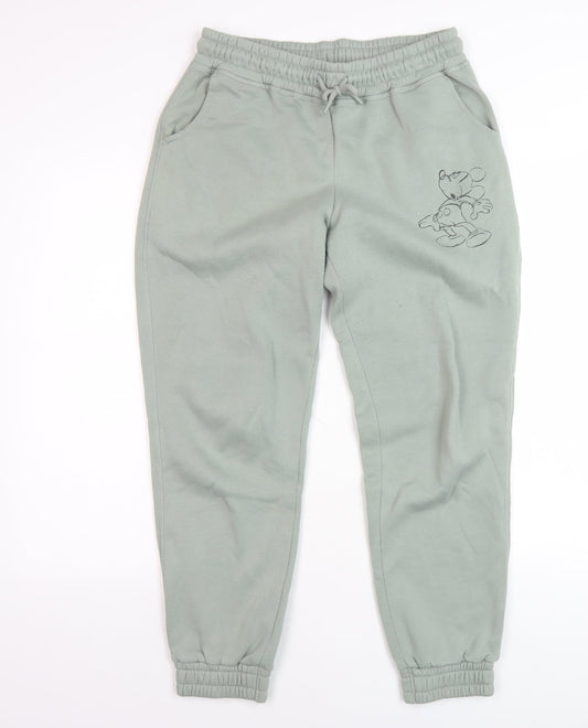 Disney Women's Green Jogger XS Cartoon Casual Trousers