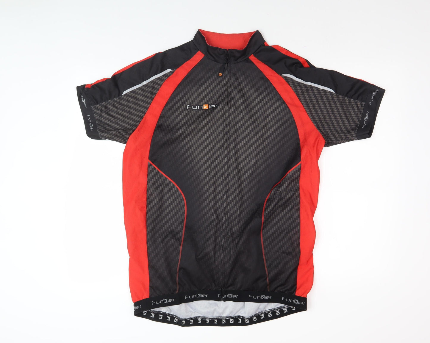 Funkier Unisex Cycling Track Jacket 2XL Black Red