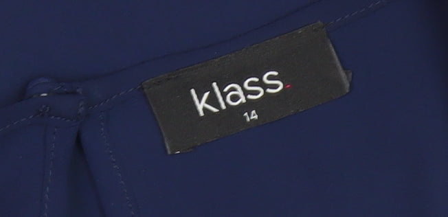 Klass Women's Blue Sleeveless Blouse Size 14