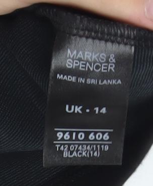 Marks and Spencer Women's Black Dress 14 Studded