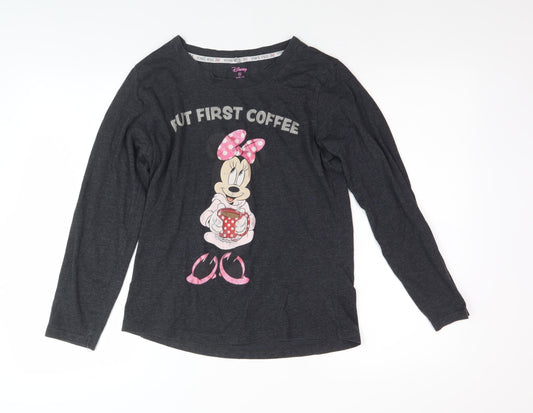 Disney Minnie Mouse Women's Black XS Long Sleeve T-Shirt
