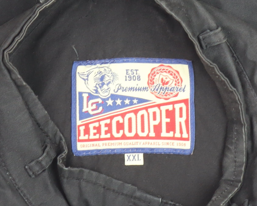 Lee Cooper Men's Black XXL Military Jacket