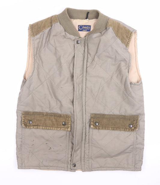 Invicta Men's Beige Quilted Waistcoat Size 38