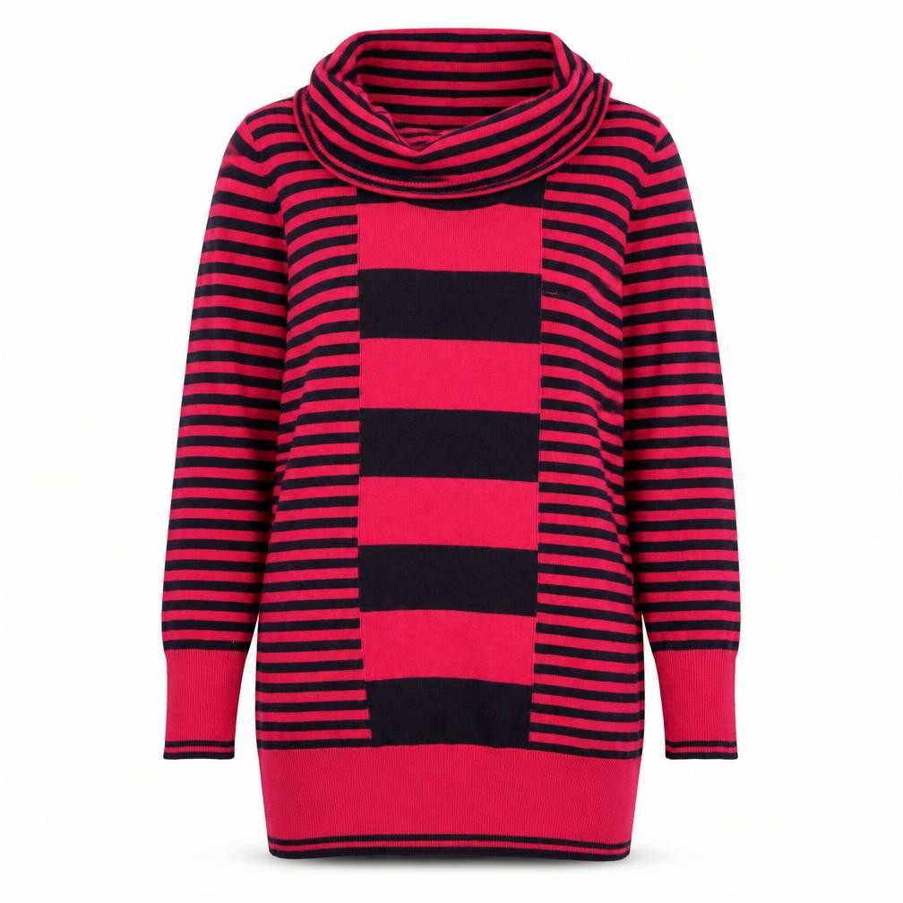 Marks and Spencer Women's Red Striped Pullover Jumper