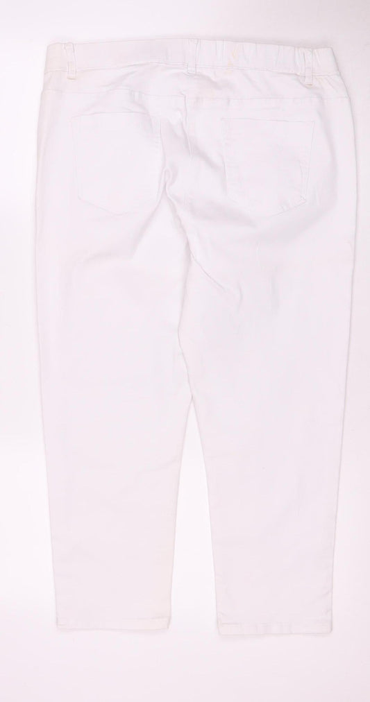 Roman Women's White Jeans, Size 18, Regular Fit