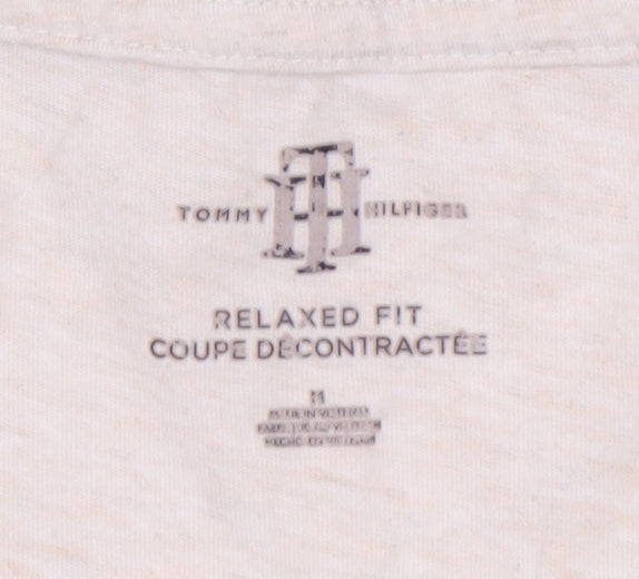 Tommy Hilfiger Women's Grey Polka Dot T-Shirt M
