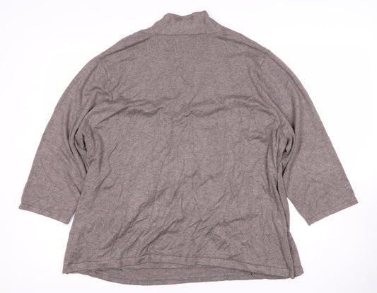 Windsmoor Women's XL Grey Studded Wrap Blouse