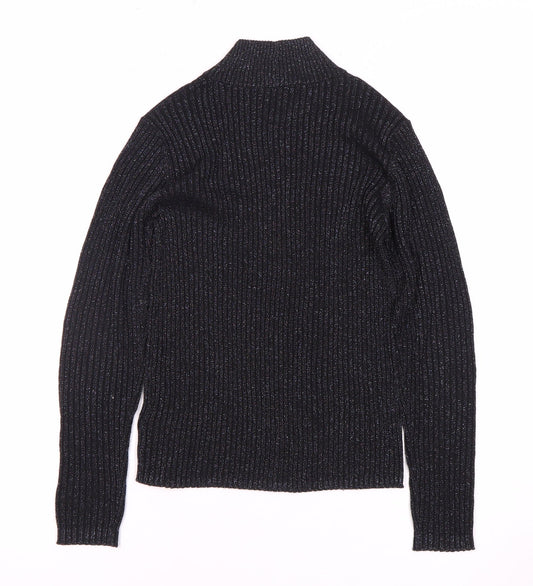 Next Girls Black High Neck Pullover Jumper 10 Years